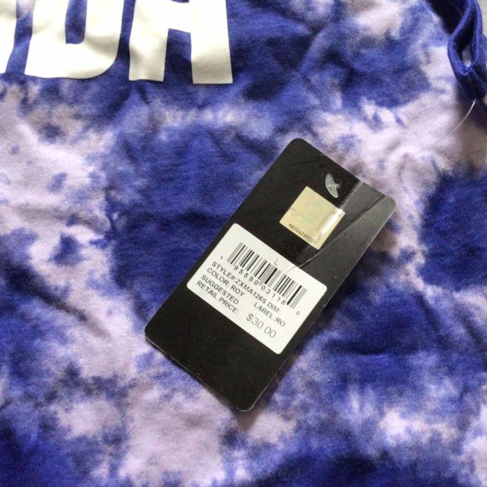 NWT - NBA Blue-Violet Tie Dye Tank Top (Size: L) - Picture 3 of 3
